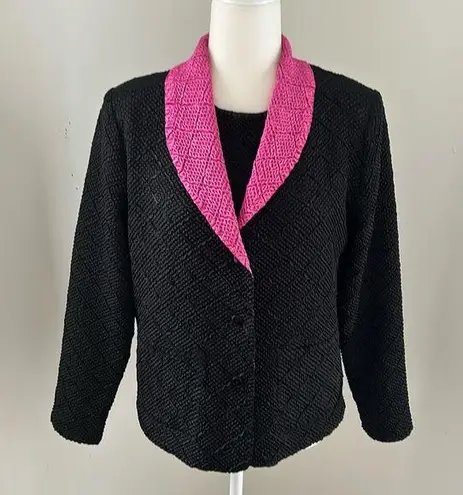 Bala Bala Vintage Pink/Black Shell & Reversible Jacket Set sz S Pink