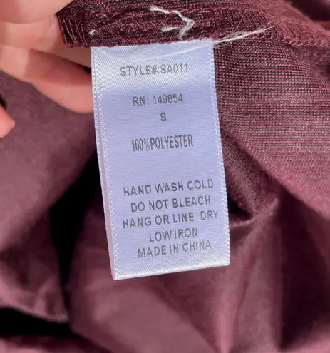 Sage The Label Birkin wine velvet jumper corduroy overall dress size S small NEW