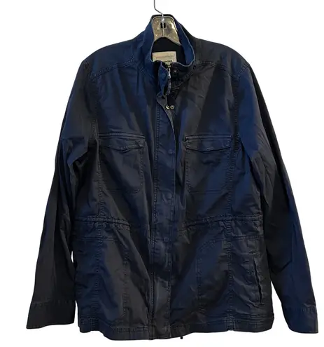 SONOMA GOODS FOR LIFE Navy Blue Utility Jacket Full Zip Button Pocket Size XXL