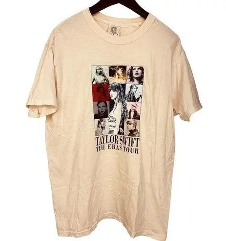 Taylor Swift  T-Shirt 2023-24 The Eras Tour Graphics Tour Dates Cream Size Large