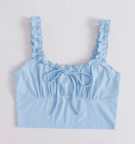 SheIn tie front ruched bust top - Image 1