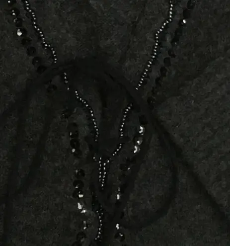 BKE The Buckle Wool Hoodie Gray Small Sequins Trim