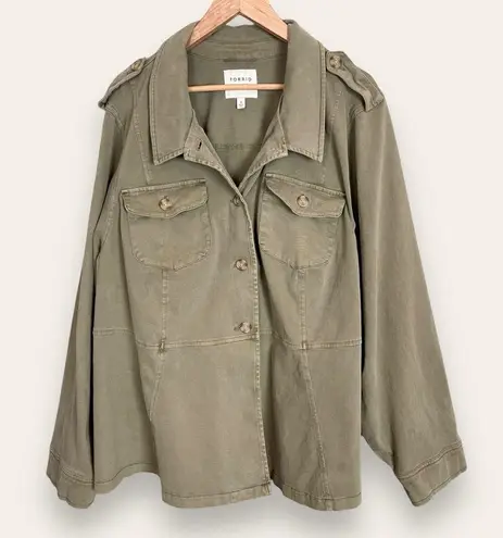 Torrid  Military Jacket Size 6‎ Light Army Olive Green Plus Size 6 6X Utility