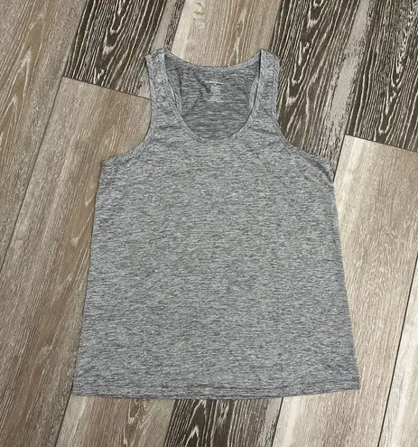 NWOT Real Essentials Sz M Racerback Tank Top Dry Fit Space Dye Gray / Silver Size M