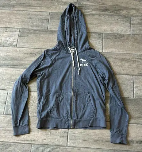 PINK - Victoria's Secret VS PINK gray zip up hoodie