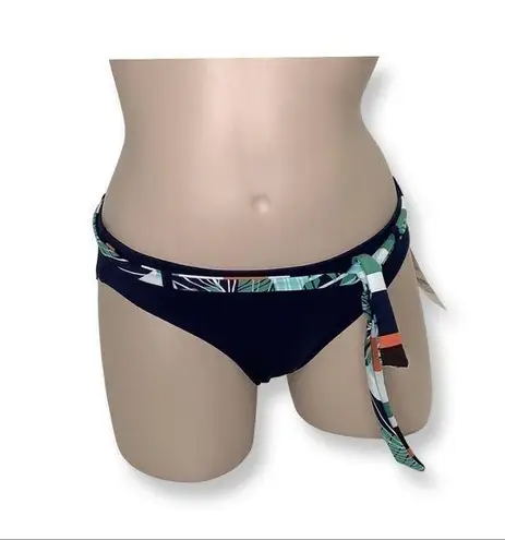 Jag Size Small Full Size Bikini Bottom W/Floral Waist Belt & Zuliana Sarong New Blue