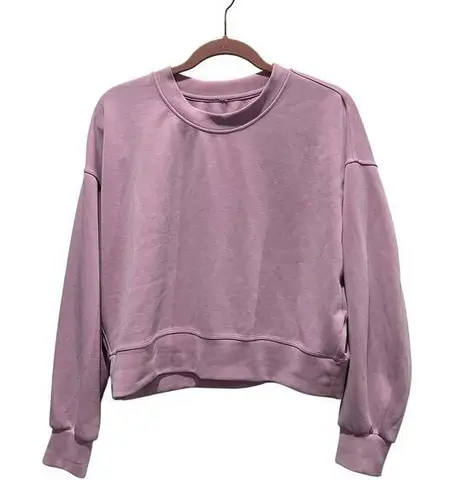 Lululemon Perfectly Oversized Softstreme Cropped Crewneck Sweatshirt Size 6 Pink