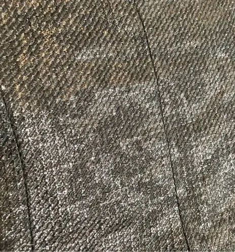 By Malene Birger Tweed Blazer Black Jacket Chic Metallic Gold Flecks Zip Front 8