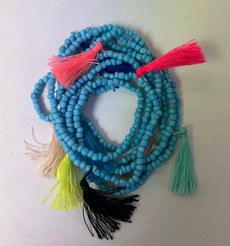 Hand Crafted Beaded Tassel Necklace NOWT