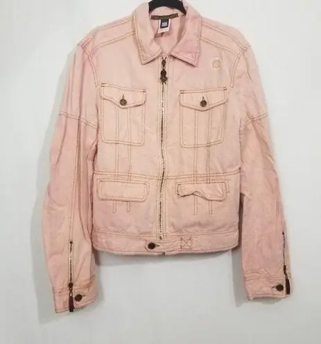 Roberto Cavalli Class Robert Cavalli Pink Denim Jacket