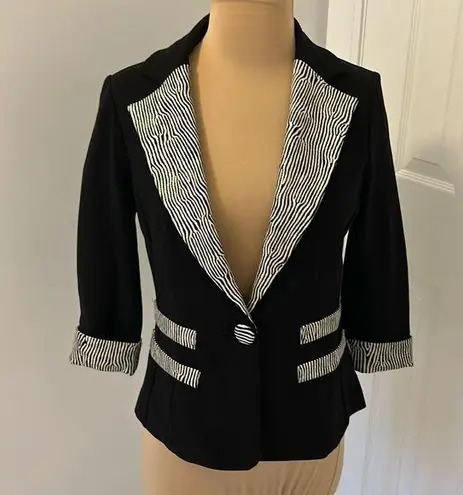 Joseph Ribkoff Black/Gold Ponte Blazer