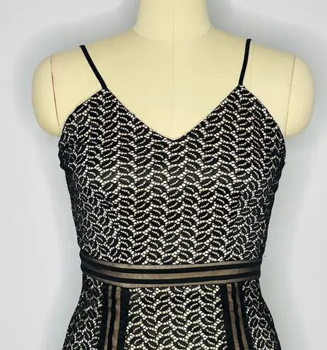 Missguided x Nordstrom Strappy Midi Bodycon Lace Dress- Size US 8 UK 12