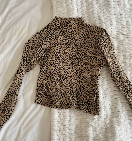 Brandy Melville Leopard Long Sleeve Turtleneck Multi 30 33 Off Retail From Katie