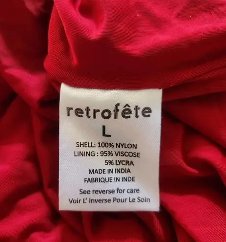 Retrofête Retrofete Billie Sequin Dress in Red Size Large Sleeveless Knee Length NWT
