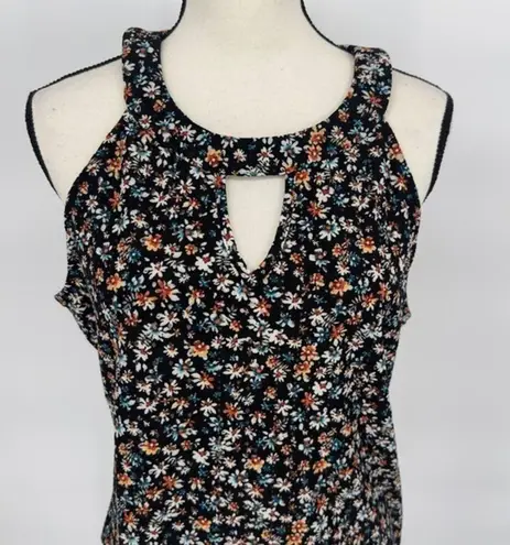 Stitch Fix The General Good Stitch & Fix Womens Halter Top Floral Mesh Black Size XXL