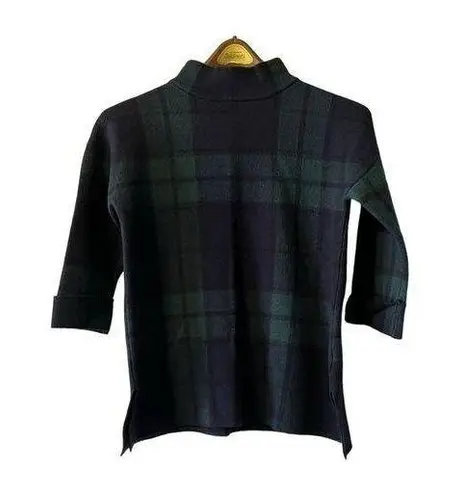 Tahari Sweater Womens Size Large Plaid Knit Polyester Blend Classic Comfort City