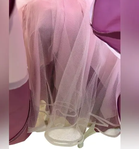 Vintage 1950's Blue Candi Jones Cali Party Prom DRESS Gown Fit & Flare Petticoat Purple