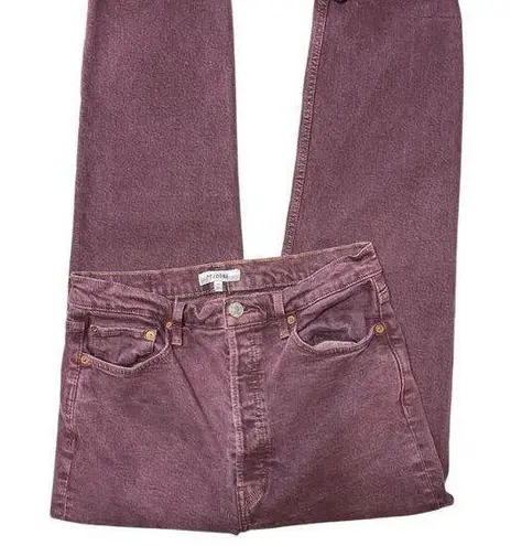 RE/DONE Stove Pipe Button Fly Washed Plum Jeans 29