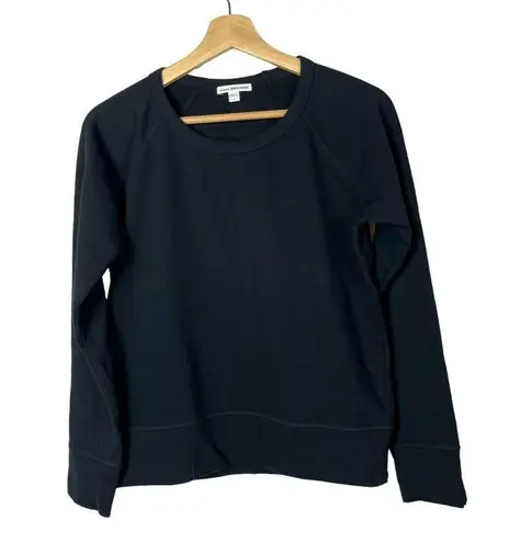 James Perse Black Crewneck Classic Sweatshirt 1 / S