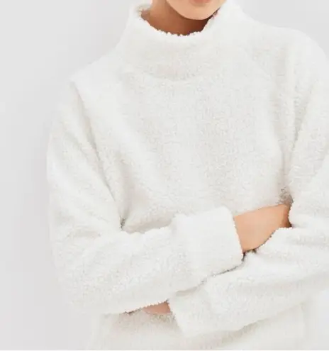 Haven Well Within Sherpa Funnel Neck Tunic White Size XS