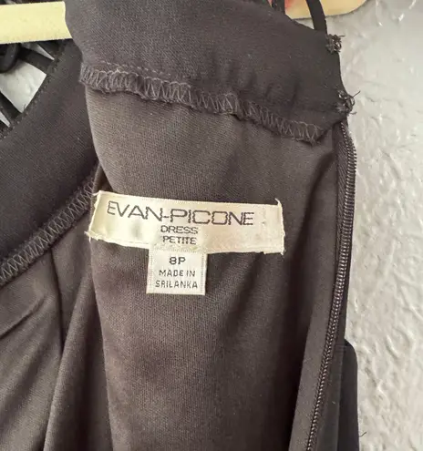 Evan Picone Black Dress, 8P, New with Tags, Fitted Petite Knee Length Dress, NWT