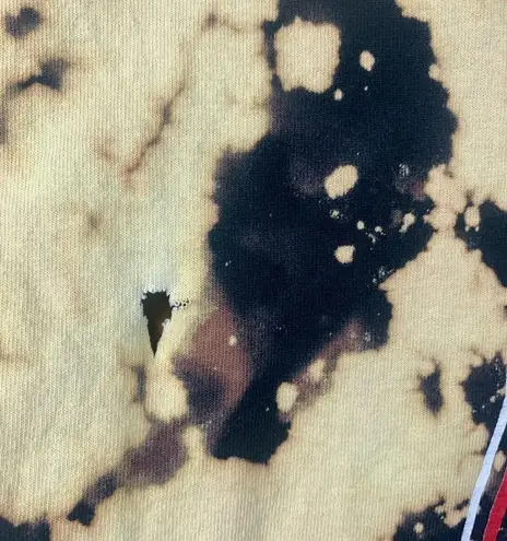 Fayetteville Fireantz Cropped Cotton Tee Bleach Splatter Crop Top M Size M