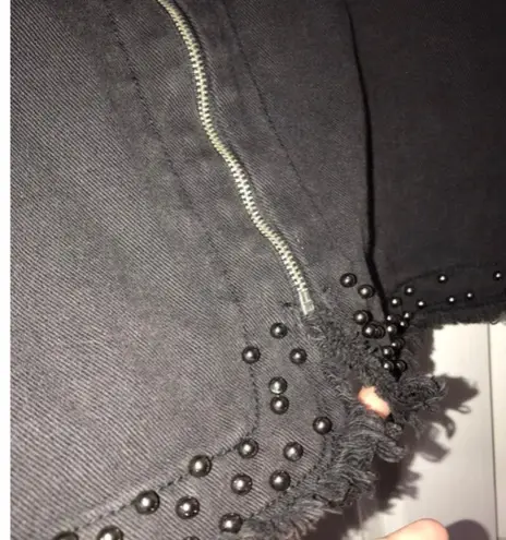 Dex Studded Black Mini Skirt