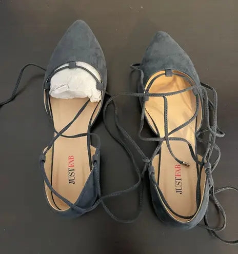 JustFab Lace Up Flats