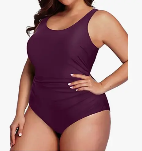 One Piece Daci Women Plus Size Swimsuit Backless Tummy Control Ruched Bathing Suit