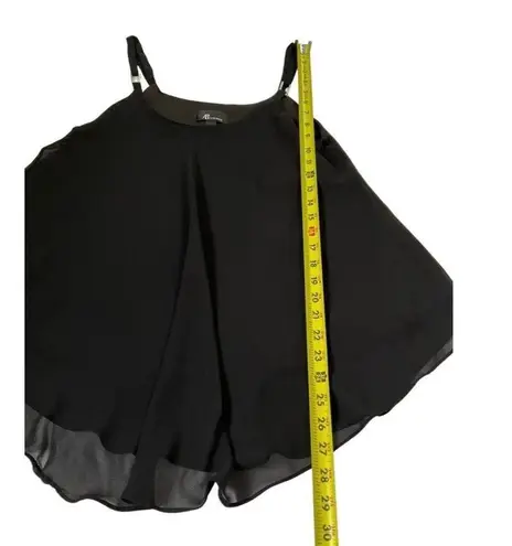 AB Studio Women Size Medium Black Blouse Shirt Top Sleeveless 8-319