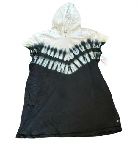 LIVI Lane Bryant HOODED TIE DYE BLUE WHITE Sweatshirt COVERUP Dress Size undefined