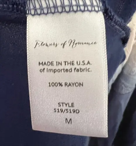 NWT Flowers of Romance Dip Dye Ombre Mini Dress in Blue White Size Medium