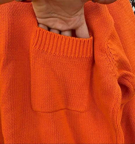 Vintage 80s IB Diffusion’s bright orange crewneck sweater Size L