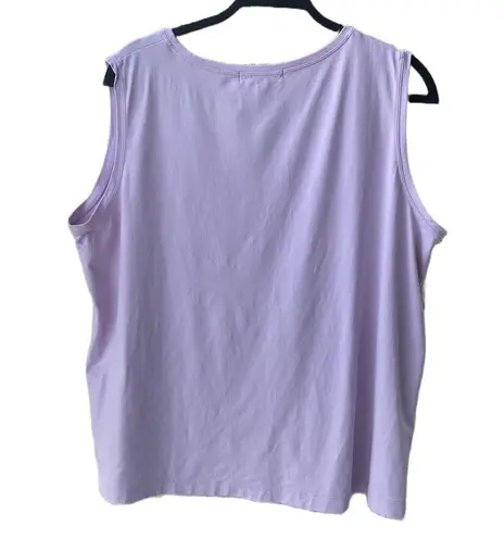 Karen Kane ๐ Lavender Soft & Silky Stretch Knit Sleeveless Tank Top Plus-Size 2X