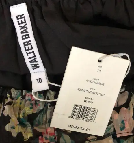 Walter Baker Hansen Asymmetrical Hem Open Shouldee Floral Spring Dress NWT sz 10