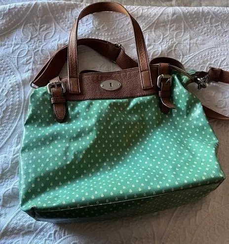 Fossil  Key Per Mint Teal Green LadyBug Shopper Bag‎ - Image 1