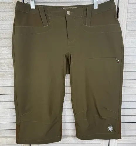 Spyder Women's Outdoors/Activewear Longer Length Shorts Olive Green-Medium