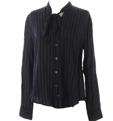 Rails Colette Charcoal Ink Stripe Button Down Blouse