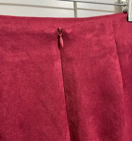 Pink Lily  faux suede a-line mini skirt women’s small maroon​