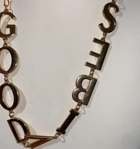“Good Vibes” 14k Gold Plated Inspirational Statement Necklace