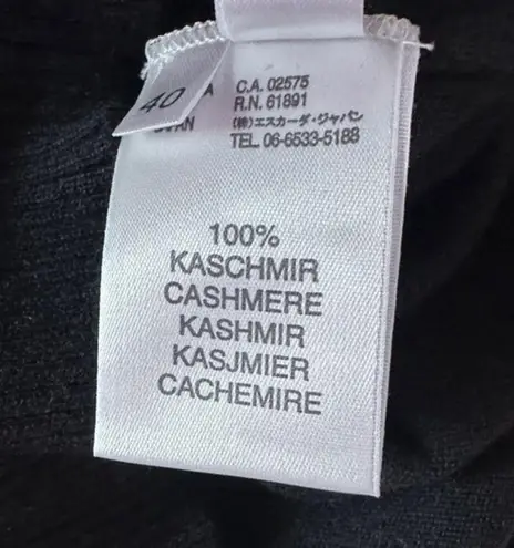 NWT Escada 100% Cashmere Knit Luxury neck tank Top Sweater size 40 M Black Size M