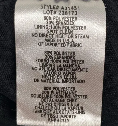 AQUA Floral Sequin Mesh Overlay Long Sleeve Mini Dress Size 2 Black