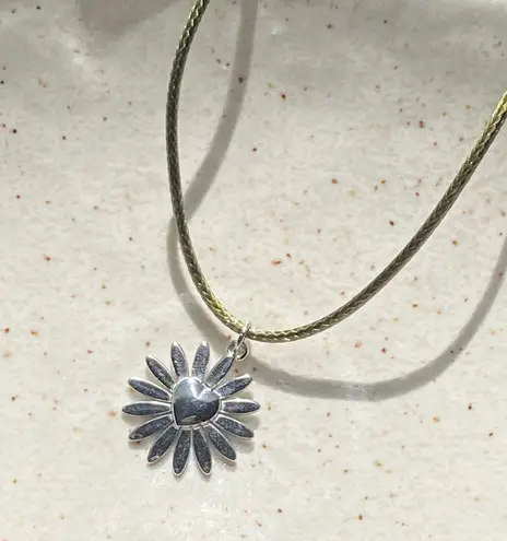 Handmade stainless steel sun heart flower boho retro vintage style necklace☀️🩵