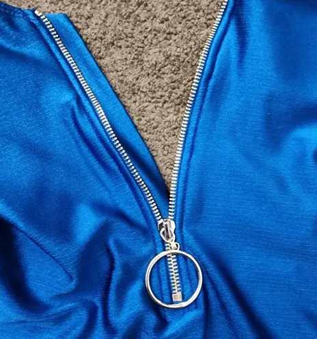 No Boundaries Blue Zipper Swimsuit, Women's Small [NWOT!]