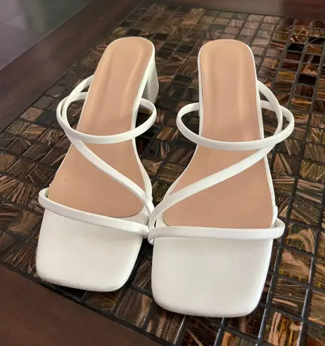 Women Wedge Heel Sandals White Size 7