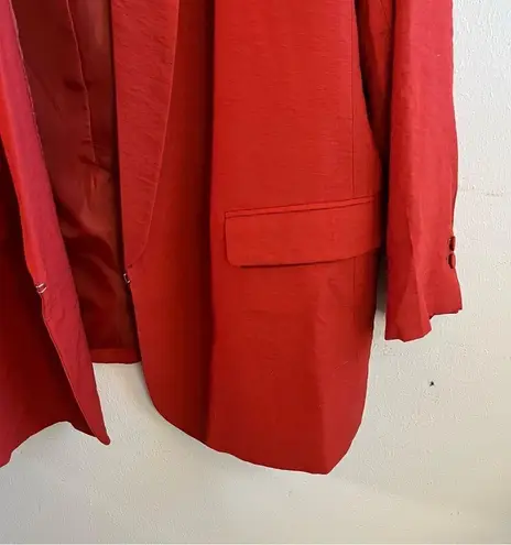 City Chic Blazer Essence Longline Jacket in Rust Orange-Red Sz 24 (XXL) NWT