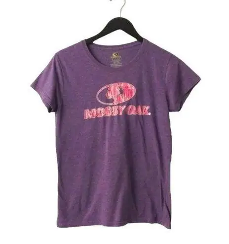 Mossy Oak T Shirt Graphic Tee Short Sleeve Logo Purple Crewneck Womens Medium M