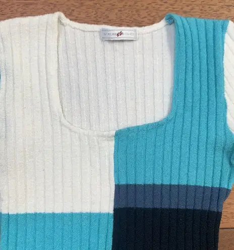 Vertigo Paris  | Color block Knit Blue White Top