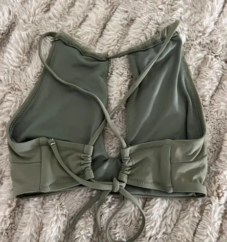 Garage Green Halter Keyhole Bikini Top