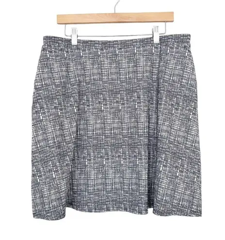 Lysse Black White Printed Skirt Sz XXL